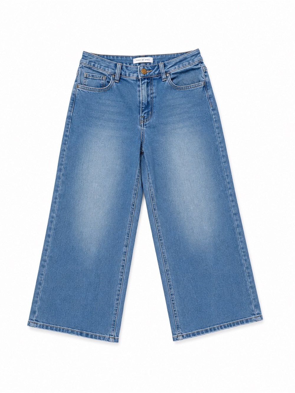 Flying Monkey Light Blue Wide Leg Cropped Jeans